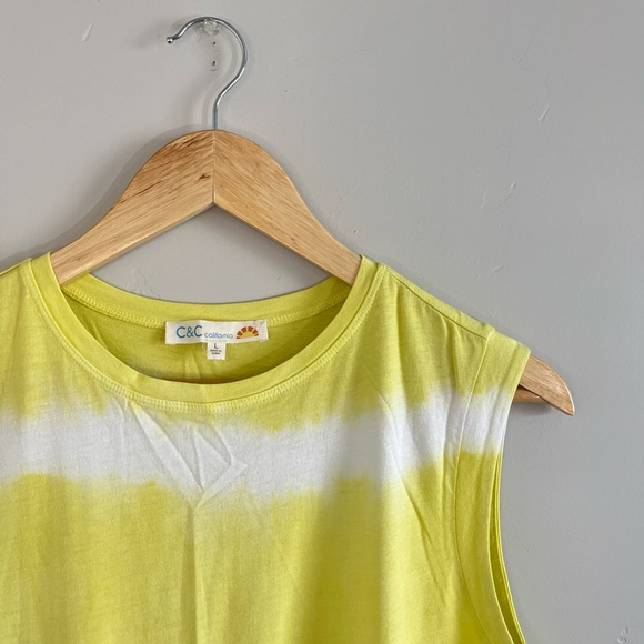 C&C California | Yellow Tie Dye Sleeveless Maxi Dress - Picture 3 of 5